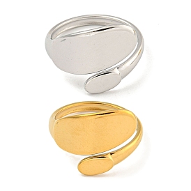 Ионное покрытие (ip) 304 овальная открытая манжета из нержавеющей стали для женщин