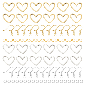 Набор для самостоятельного изготовления сережек-сердечек из нержавеющей стали