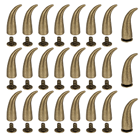 40 комплекты заклепок из сплава с острым конусом, с винтом, для кошелька сумка обувь панк-рок кожаный ремесленный ремень для одежды