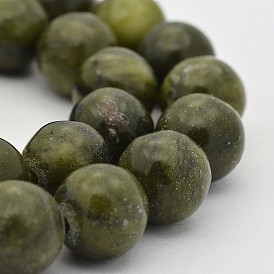 Dyed Natural TaiWan Jade Round Bead Strands, 12mm, Hole: 1mm, about 33pcs/strand, 15.3 inch