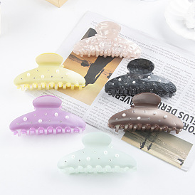 Acryliques clips de cheveux de griffe, avec strass et perles en plastique
