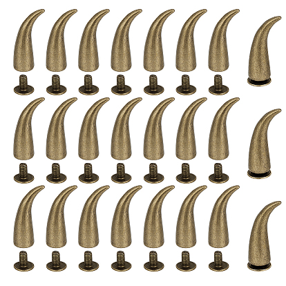 40 комплекты заклепок из сплава с острым конусом, с винтом, для кошелька сумка обувь панк-рок кожаный ремесленный ремень для одежды