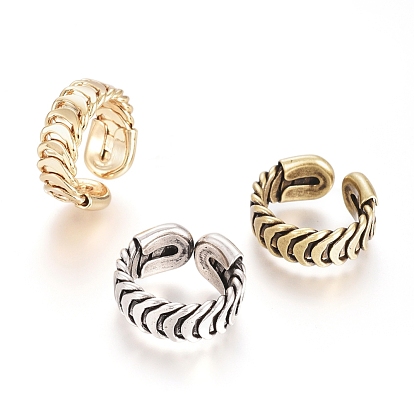 Adjustable Brass Rings, Long-Lasting Plated, Textured