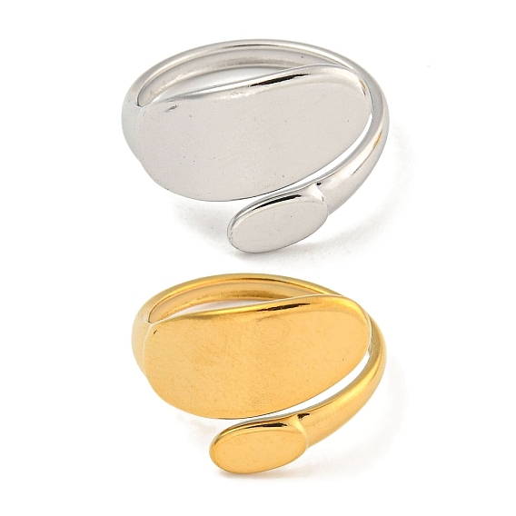 Ионное покрытие (ip) 304 овальная открытая манжета из нержавеющей стали для женщин