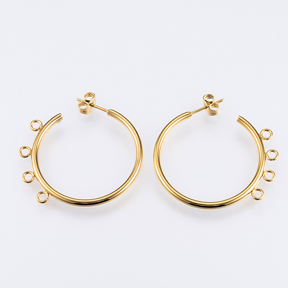 304 Выводы серьги из нержавеющей стали шпилька, серьги-кольца, с петлей