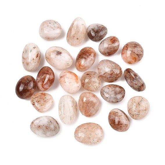 Натуральные рутиловые кварцевые бусины, обваленные камни, нет отверстий / незавершенного, самородки