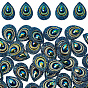 50Pcs Resin Cabochons, Teardrop, with Rhinestone