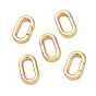 SHEGRACE Brass Spring Gate Rings, Oval, Cadmium Free & Lead Free & Nickel Free