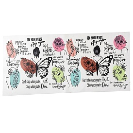 PET Self-Adhesive Stickers, for Party Decorative Present, Butterfly