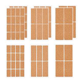 Rectangle Shape Cork Label Stickers, Self Adhesive Craft Stickers, for DIY Art Craft, Scrapbooking, Greeting Cards