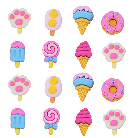35 шт. 7 стиль декодирования кабошонов из смолы, DIY для украшения мобильного телефона и аксессуаров для заколки, пончик, мороженое, мороженое и леденец