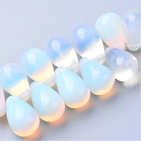 Opalite Beads Strands, Top Drilled Beads, Teardrop