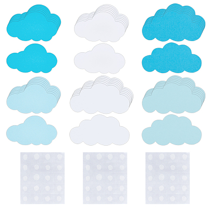 120 шт. картона для поделок в форме облаков, с 3 листами резиновая наклейка