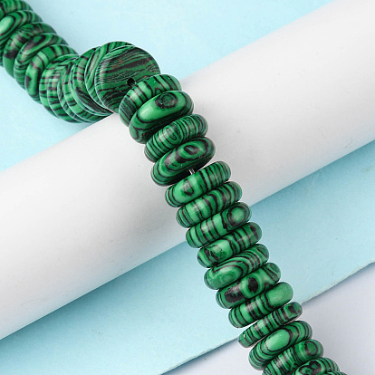 Synthetic Malachite Beads Strands, Disc
