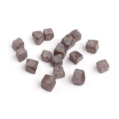 Natural Carnelian Beads, No Hole/Undrilled, Dyed & Heated, Frosted, Cube
