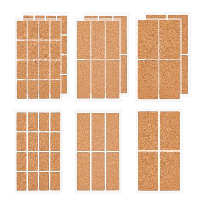 Прямоугольная форма пробковые этикетки наклейки, самоклеющиеся наклейки ремесла, для поделок искусства, скрапбукинга, поздравительные открытки