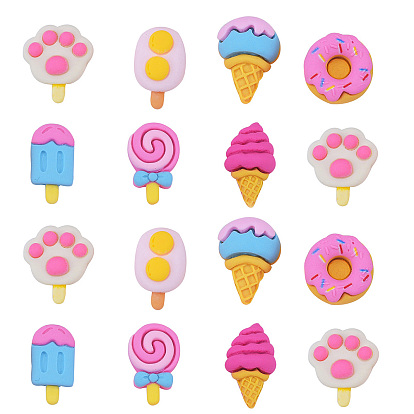 35 шт. 7 стиль декодирования кабошонов из смолы, DIY для украшения мобильного телефона и аксессуаров для заколки, пончик, мороженое, мороженое и леденец