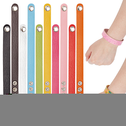 10шт 10 цвета регулируемые кожаные шнуры браслеты набор для женщин