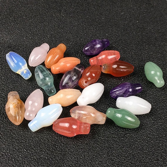 Gemstone Pendants, Flower Bud Charms