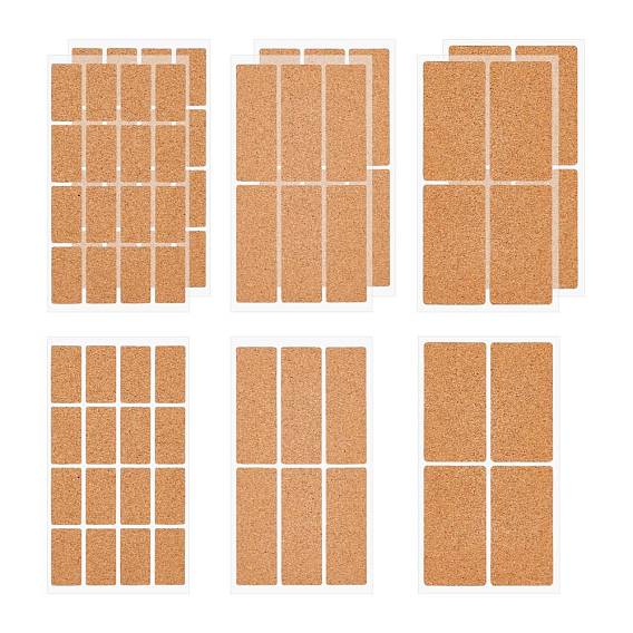 Прямоугольная форма пробковые этикетки наклейки, самоклеющиеся наклейки ремесла, для поделок искусства, скрапбукинга, поздравительные открытки