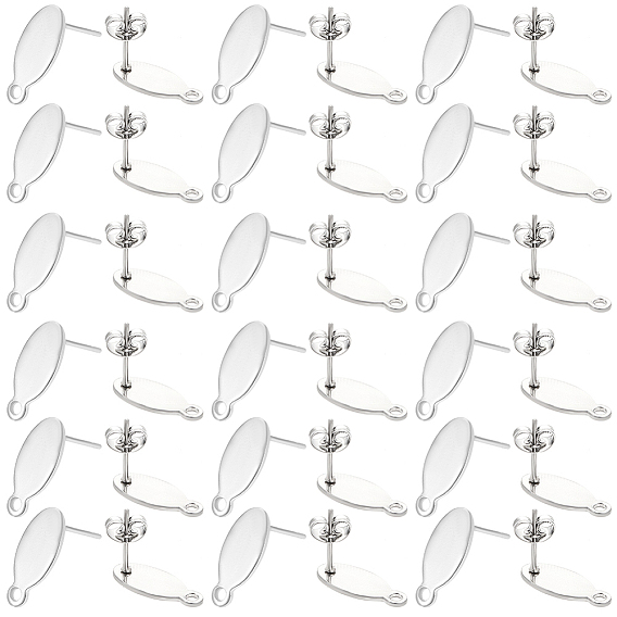 304 серьги из нержавеющей стали, с уха орехов, овальные