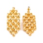 Hollow Hexagon Brass Stud Earrings for Women