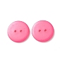 Acrylic Sewing Buttons, Plastic Shirt Buttons for Costume Design, 2-Hole, Dyed, Flat Round