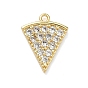 Латунные микро проложить кубического циркония подвески, треугольные украшения для пиццы