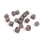 Natural Carnelian Beads, No Hole/Undrilled, Dyed & Heated, Frosted, Cube