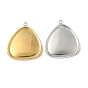 304 подвеска кабошон нержавеющая сталь под эмаль, ионное покрытие (ip), треугольный шарм