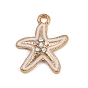 Подвески из эмали и сплава, со стразами, очарование морской звезды, золотые