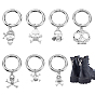 14 шт. 7 стили тибетские стильные подвески для обуви в виде черепа из сплава, с пружинными кольцами ворот
