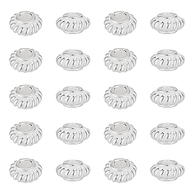 20 шт. 925 бусины из стерлингового серебра, рондель