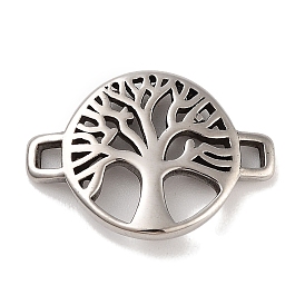 304 Stainless Steel Tree of Life Links, for Leather Cord Bracelets Making