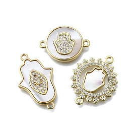 Подвески-соединители для рук хамса, настоящие 16k позолоченные латунные звенья с микропаве из кубического циркония, без кадмия и без свинца, с оболочкой