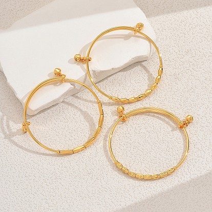 Регулируемая латунные браслеты шарма, железные круглые браслеты-колокольчики для женщин