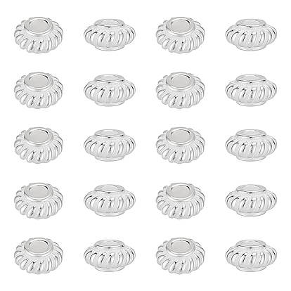 20 шт. 925 бусины из стерлингового серебра, рондель