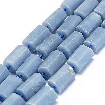 Natural Angelite Beads Strands, Frosted, Nuggets