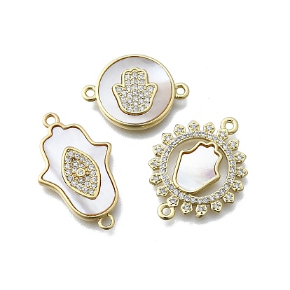 Подвески-соединители для рук хамса, настоящие 16k позолоченные латунные звенья с микропаве из кубического циркония, без кадмия и без свинца, с оболочкой