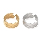 Rhombus 304 Stainless Steel Finger Rings Components, with Loop, Ion Plating(IP)