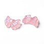 Transparent Acrylic Beads, Glitter Beads, Glow in the Dark, Bowknot