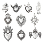 20 шт 10 стили подвески из сплава в тибетском стиле, саред сердце