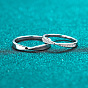 Rhodinierte 925 Sterling Silber Moissanit Fingerringe, Criss-Cross-Ringe für Damen