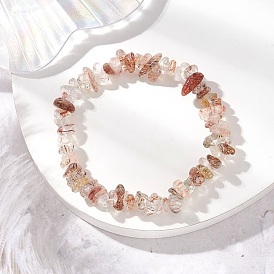 Браслеты из натурального черного золота с рутиловым кварцем и бусинами для мужчин и женщин