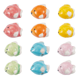 12 шт. 6 цвета перламутровые фарфоровые бусины ручной работы для изготовления ожерелий и браслетов, дельфин