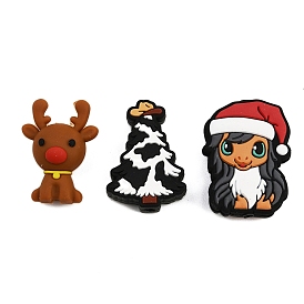 Рождественские силиконовые бусины, фокусные бусы