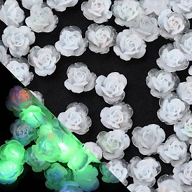 Luminous Resin Decoden Cabochons, Glow in the Dark, Flower