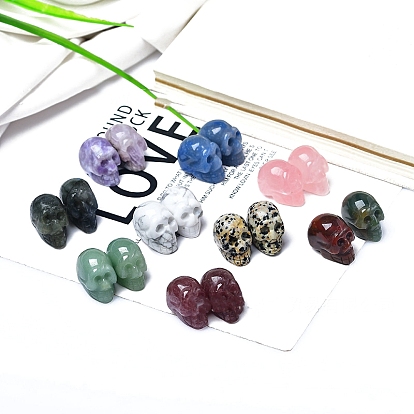 Украшения для черепа из натурального драгоценного камня, украшение домашнего офиса