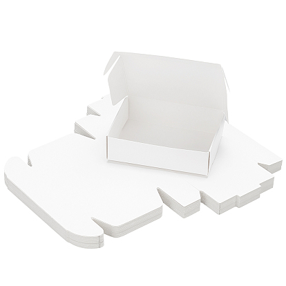 Boîte cadeau en papier kraft, boîtes pliantes, rectangle