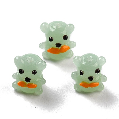 Бусины лэмпворк , медведь